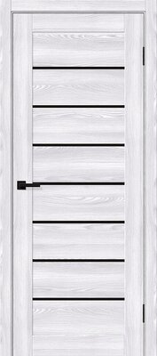 Межкомнатная дверь BRAVO Браво-22 Riviera Ice/Black Shine Экошпон стекло Black Shine