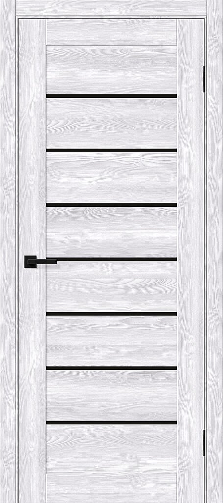 Межкомнатная дверь BRAVO Браво-22 Riviera Ice/Black Shine Экошпон