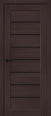 Межкомнатная дверь BRAVO Браво-22 Wenge Melinga/Black Shine Экошпон стекло Black Shine