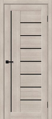 Межкомнатная дверь BRAVO Браво-29 Cappuccino Melinga/Black Shine Экошпон стекло Black Shine