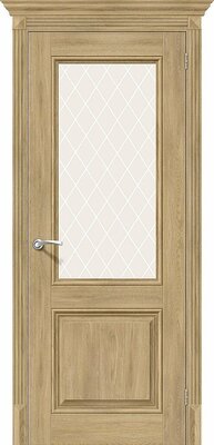 Межкомнатная дверь BRAVO Классико-33 Organic Oak Экошпон стекло White Сrystal