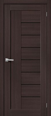Межкомнатная дверь BRAVO Порта-29 Wenge Veralinga Экошпон стекло Black Star