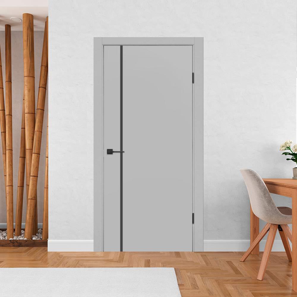 Межкомнатная дверь ДП-46.11 Gray silk Экошпон