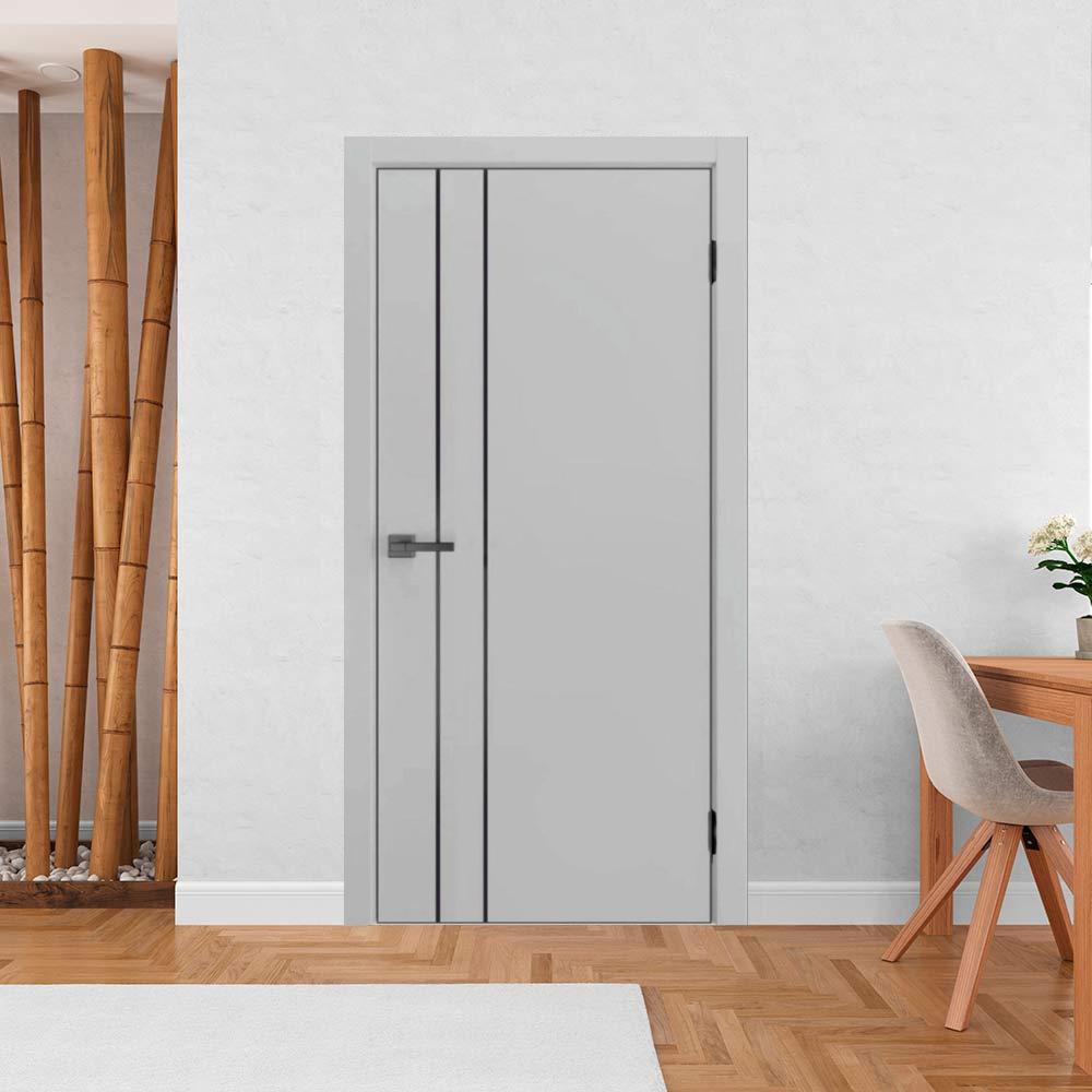 Межкомнатная дверь ДП-58 Silver Gray Экошпон