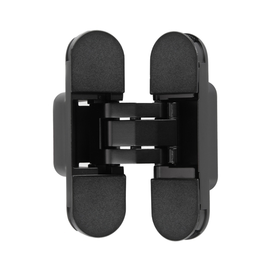 Петля скрытая с 3D регулировкой  110x30-3D-BLACK (черный матовый, с металлическими накладками)