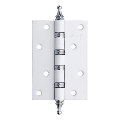 Петля универсальная с четырьмя подшипниками ADDEN BAU. 100X70X2.5 4W WHITE / CHROME (цвет БЕЛЫЙ / ХРОМ БЛЕСТЯЩИЙ)