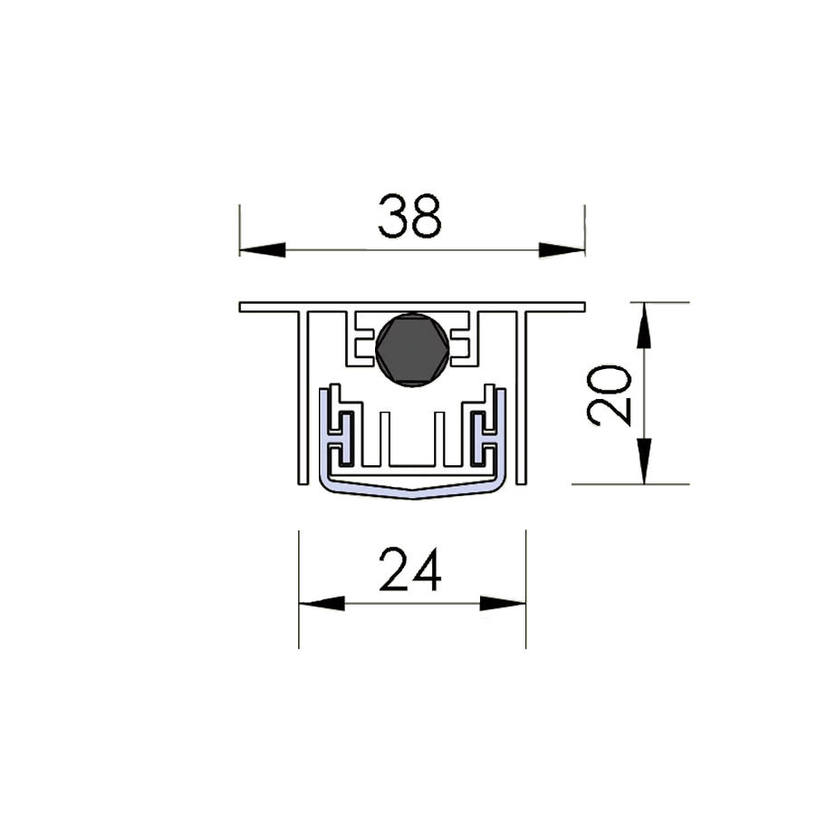 Порог автоматический AlD 3820 Premium L-630мм