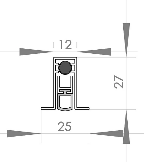 Порог автоматический SD 1225 Standart L-430мм