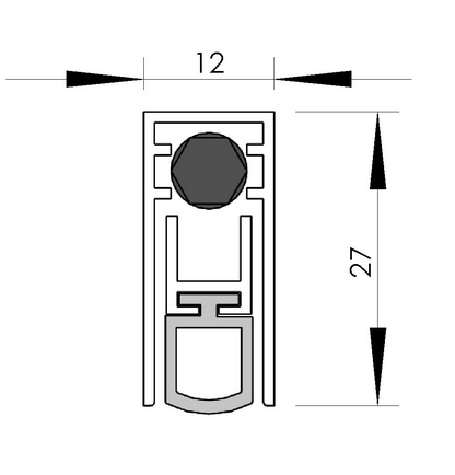 Порог автоматический WD 1227 Standart L-1230мм