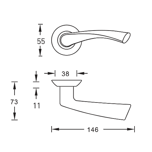Ручка ARCHIE SILLUR X11 S.GOLD (матовое золото)