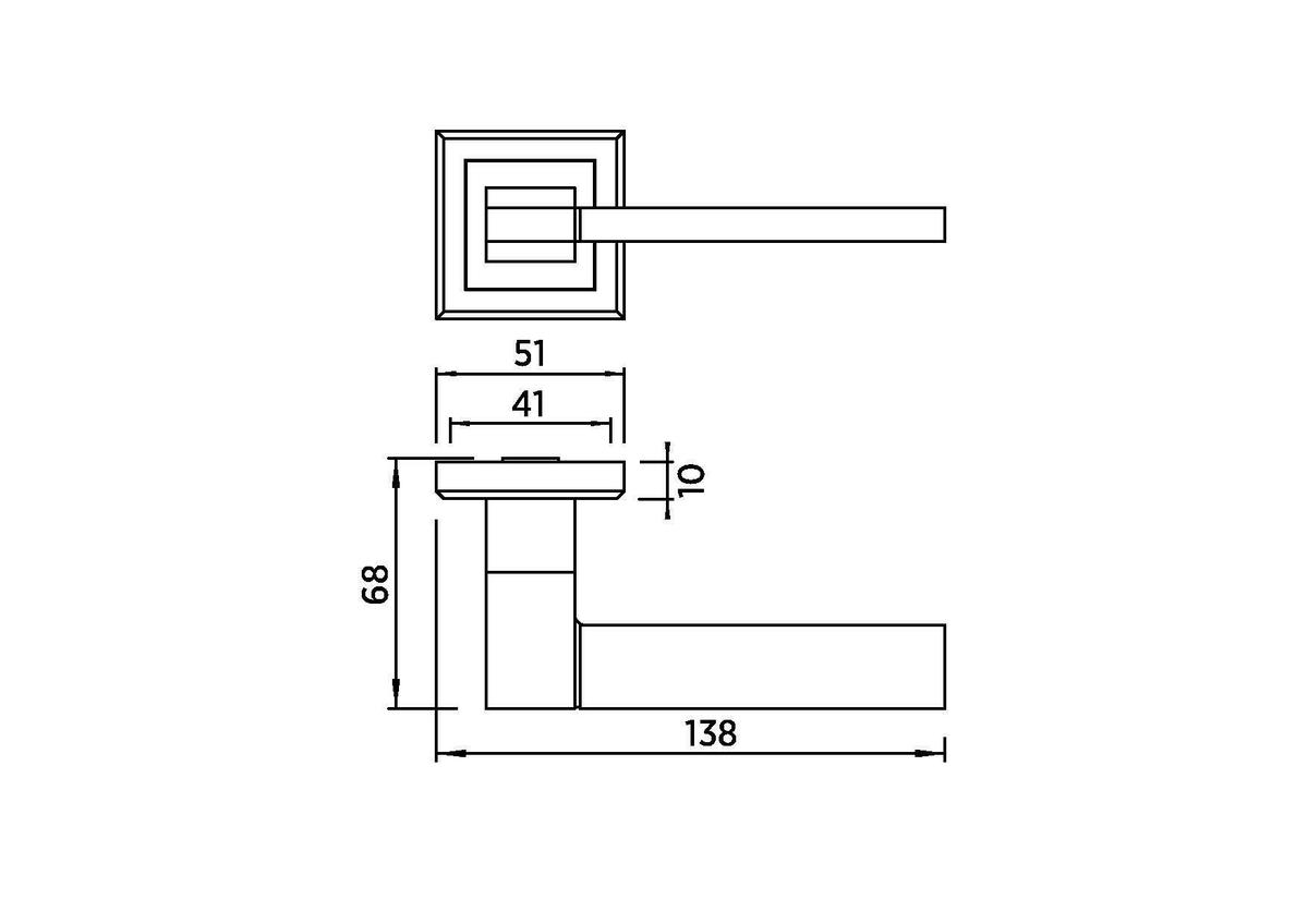 Ручка BUSSARE TORRE A-52-30 CHROME/S.CHROME (никель)
