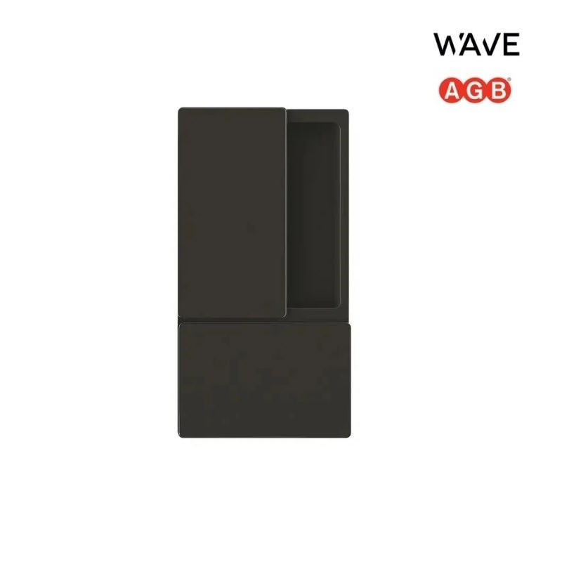 Ручка дверная AGB Wave Blind Swing, черный (для распашных дверей без запирания) В300000093