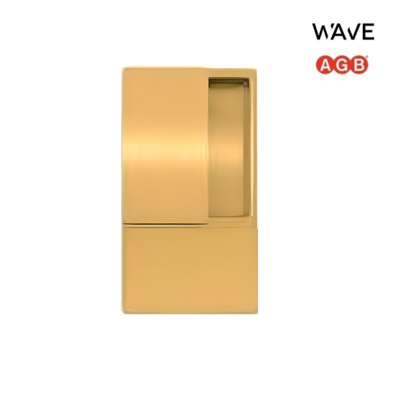 Ручка дверная AGB Wave Blind Swing, матовое золото (для распашных дверей без запирания) В300000058S