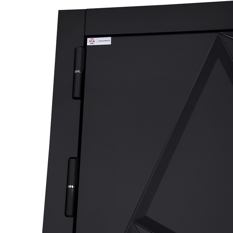 Входная дверь АСД "Амстердам" (умная дверная ручка) Муар черный/Белый матовый