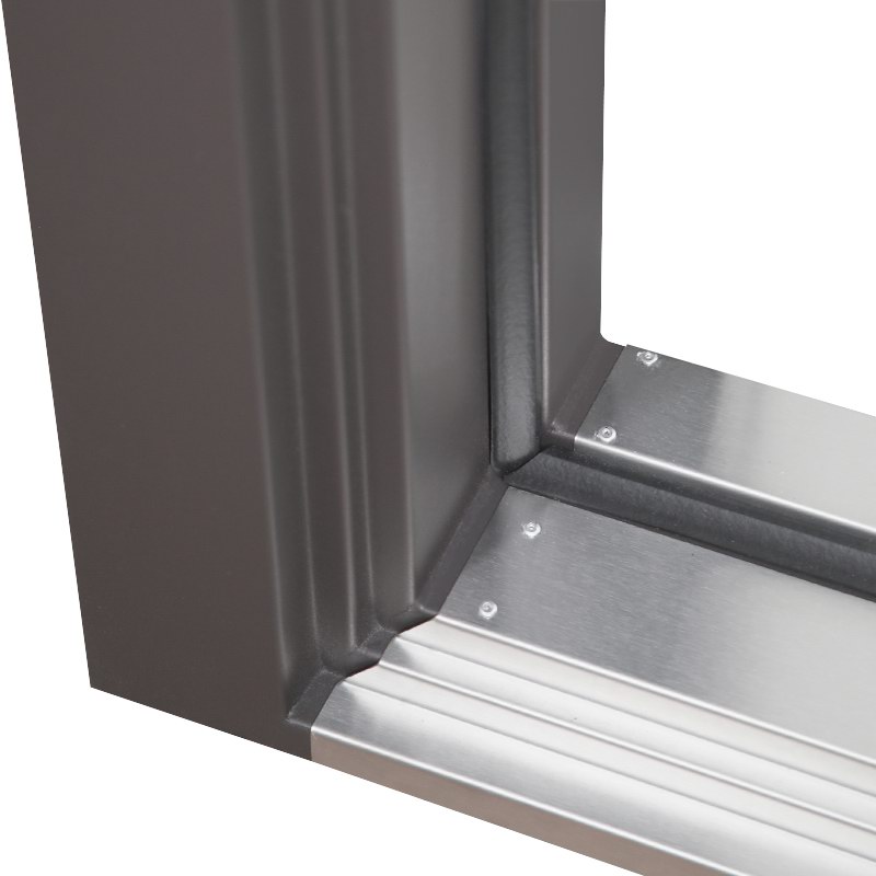 Входная дверь АСД "Bravo" (терморазрыв 3к) Муар коричневый/Белый матовый