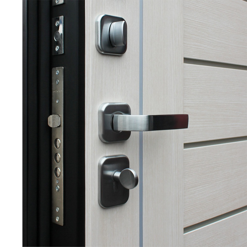 Входная дверь АСД "Дуэт" Муар черный/Орех рифленый