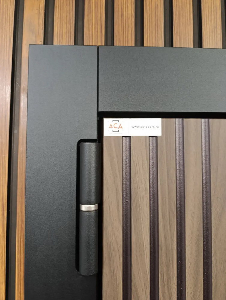 Входная дверь АСД "Life" с зеркалом (биометрический замок Smart lock DZ 888) Муар черный/Белый матовый