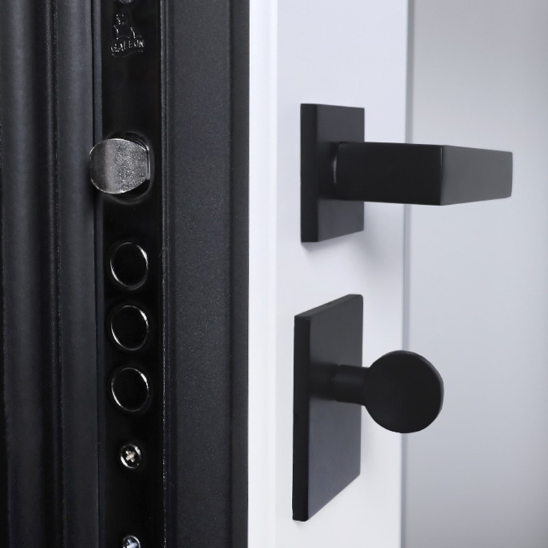 Входная дверь АСД "Макс 3D" с зеркалом (Smart lock DZ 888) Муар черный/Белый матовый