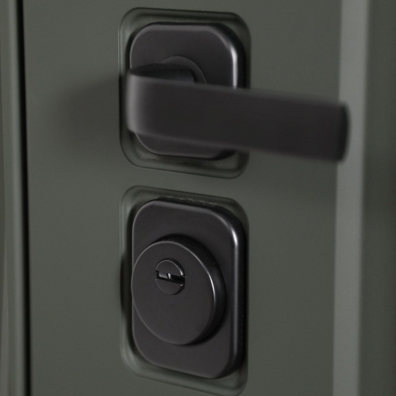 Входная дверь АСД "Scandi" (биометрический замок Smart lock Y12) Муар черный/Белый матовый