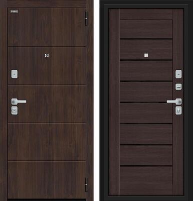 Входная дверь BRAVO Прайм/BChrome Almon/Wenge Melinga