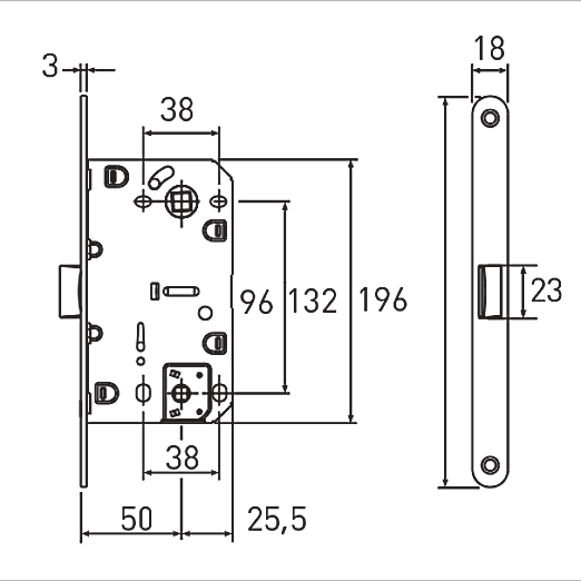 Защёлка сантехническая с пластиковым язычком LP 5112OL AB/ACF, бронза